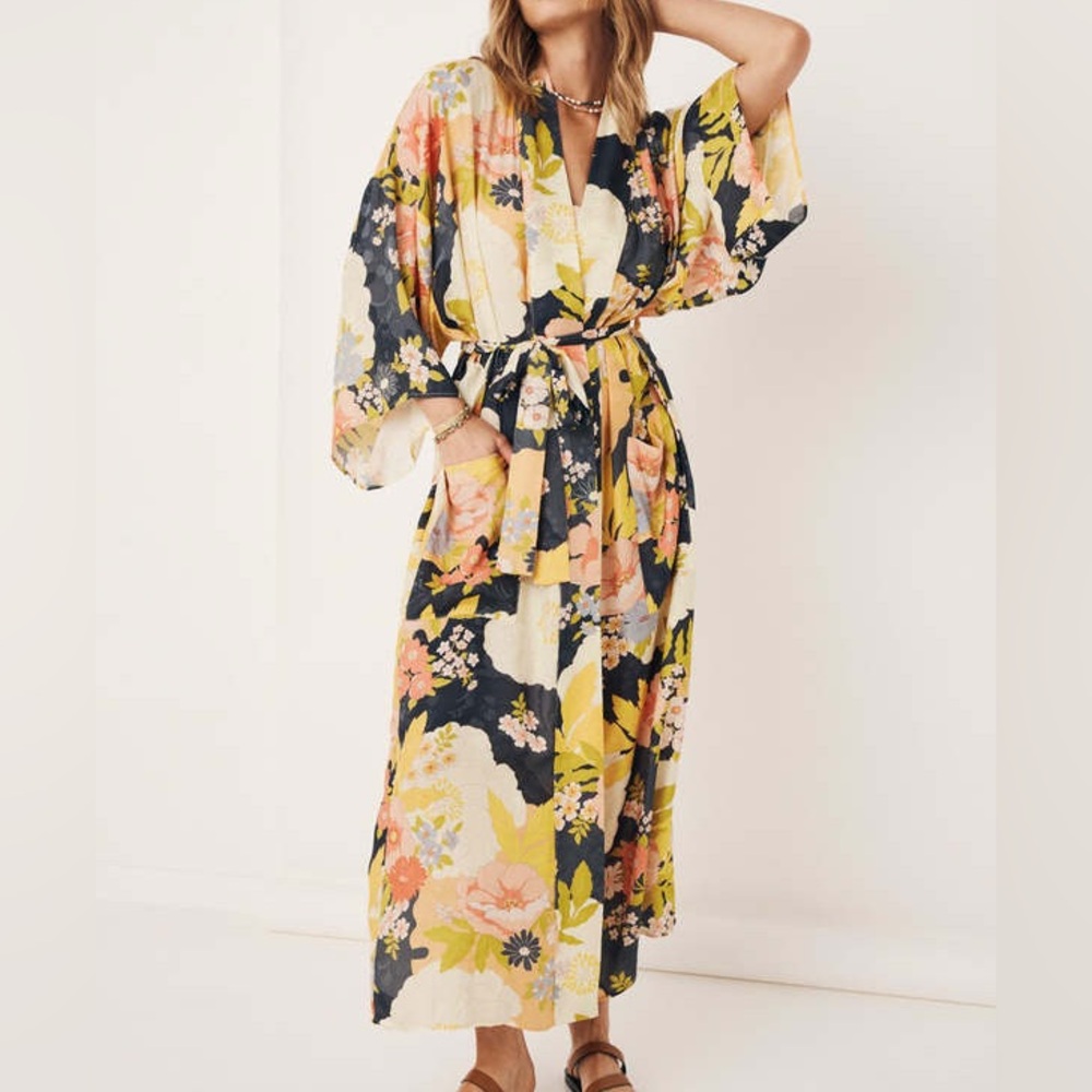 Spell Tyler Floral Wrap Maxi Robe